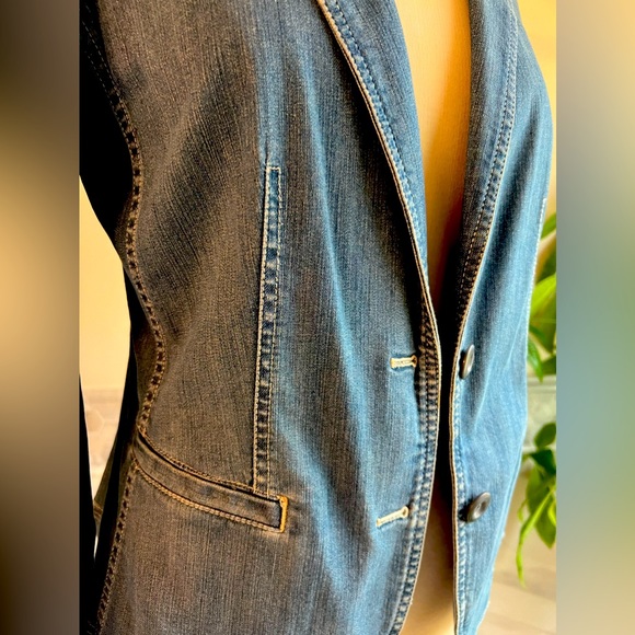 J Jill Long Sleeves Blue Denim Jacket Sz XS/S - Picture 6 of 10